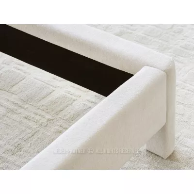 Gepolstertes Doppelbett 180x200 JANINE - Creme