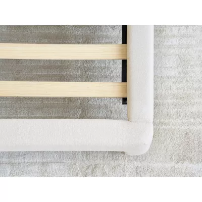 Gepolstertes Doppelbett 180x200 JANINE - Creme