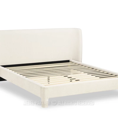 Gepolstertes Doppelbett 180x200 JANINE - Creme