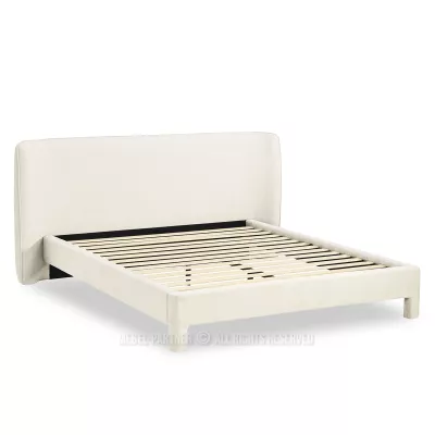 Gepolstertes Doppelbett 180x200 JANINE - Creme