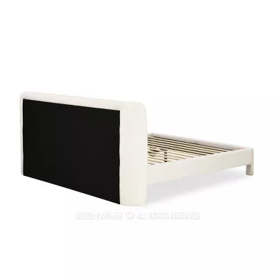 Gepolstertes Doppelbett 180x200 JANINE - Creme