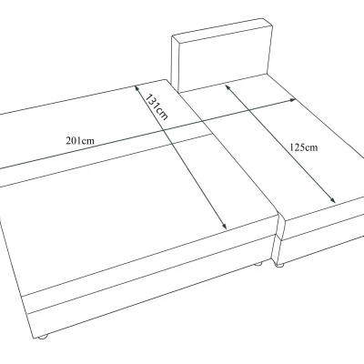 Modernes Ecksofa HORTENZIE – hellbraun / braun