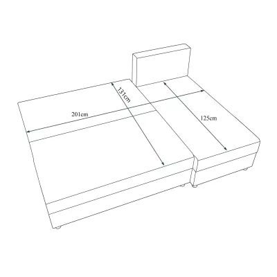 Modernes Ecksofa HORTENZIE – dunkelgrau / grau