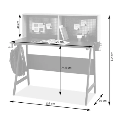 OJANY Schreibtisch – weiß/eiche