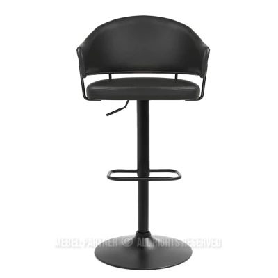 Verstellbarer Barhocker MIRTA – Graphit/Walnuss/Schwarz