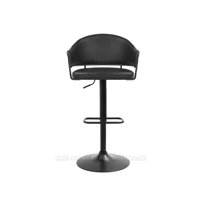Verstellbarer Barhocker MIRTA – Graphit/Walnuss/Schwarz