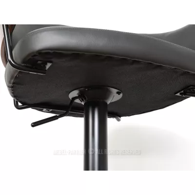 Verstellbarer Barhocker MIRTA – Graphit/Walnuss/Schwarz