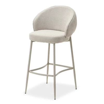 BERNARDINA gepolsterter Barhocker – beige/grau