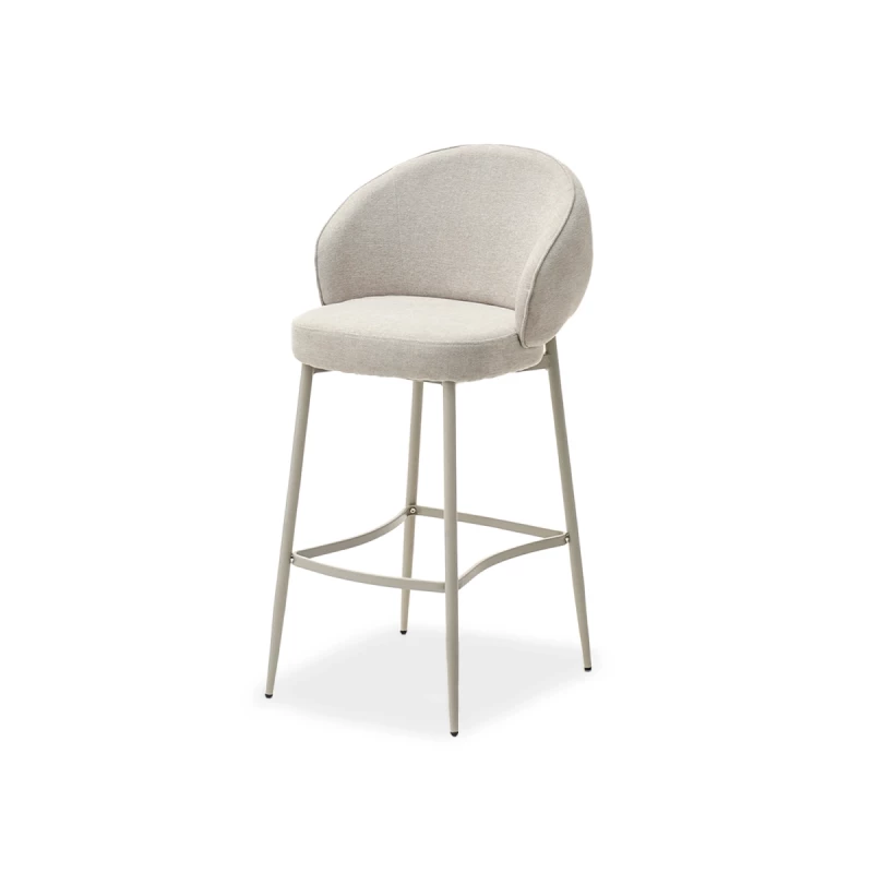 BERNARDINA gepolsterter Barhocker – beige/grau