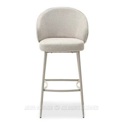 BERNARDINA gepolsterter Barhocker – beige/grau