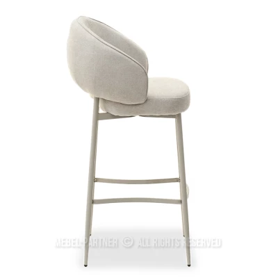 BERNARDINA gepolsterter Barhocker – beige/grau