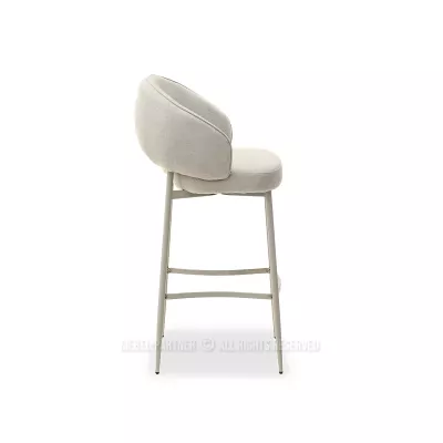 BERNARDINA gepolsterter Barhocker – beige/grau