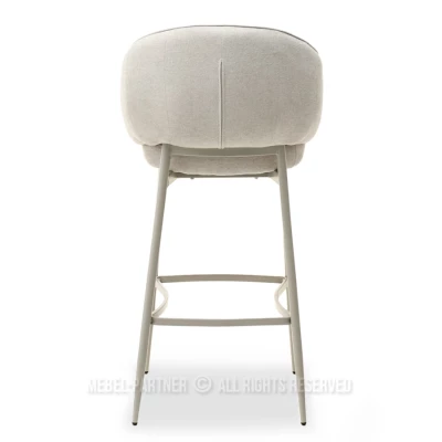 BERNARDINA gepolsterter Barhocker – beige/grau