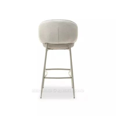 BERNARDINA gepolsterter Barhocker – beige/grau
