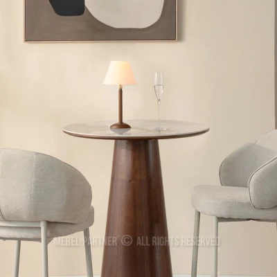 BERNARDINA gepolsterter Barhocker – beige/grau