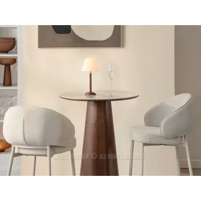 BERNARDINA gepolsterter Barhocker – beige/grau