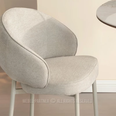 BERNARDINA gepolsterter Barhocker – beige/grau