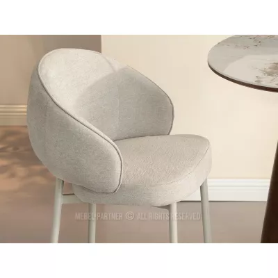 BERNARDINA gepolsterter Barhocker – beige/grau