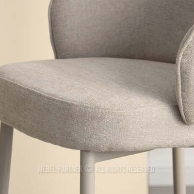 BERNARDINA gepolsterter Barhocker – beige/grau