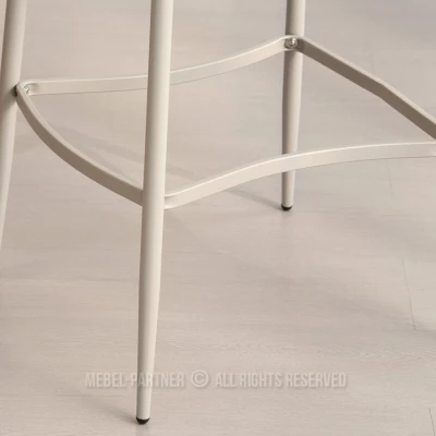 BERNARDINA gepolsterter Barhocker – beige/grau