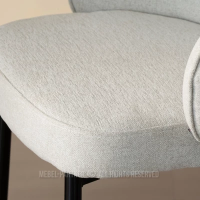 BERNARDINA gepolsterter Barhocker – hellbeige/schwarz