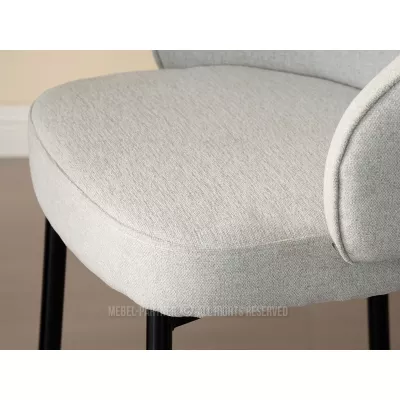 BERNARDINA gepolsterter Barhocker – hellbeige/schwarz