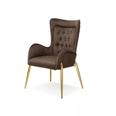 Esszimmerstuhl DALILA - braun/gold