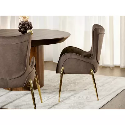 Esszimmerstuhl DALILA - braun/gold