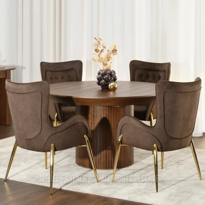Esszimmerstuhl DALILA - braun/gold