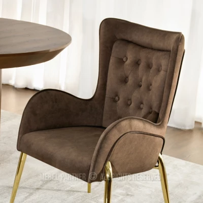 Esszimmerstuhl DALILA - braun/gold