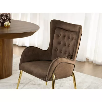 Esszimmerstuhl DALILA - braun/gold