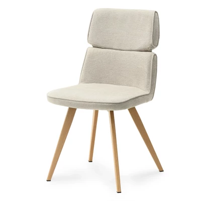 Stilvoller Esszimmerstuhl DANIJELA – Beige/Eiche