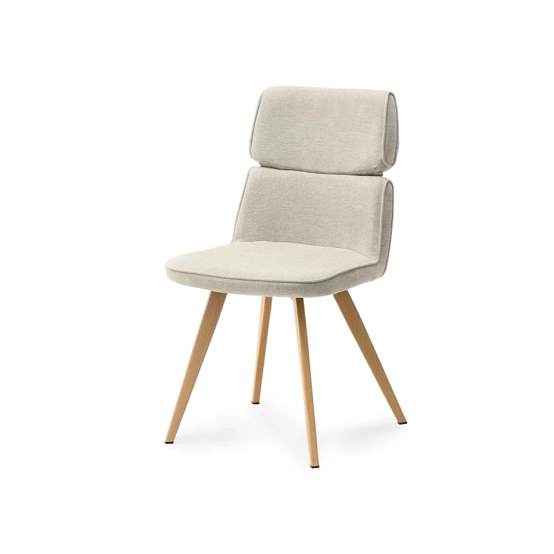 Stilvoller Esszimmerstuhl DANIJELA – Beige/Eiche