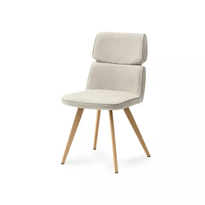 Stilvoller Esszimmerstuhl DANIJELA – Beige/Eiche