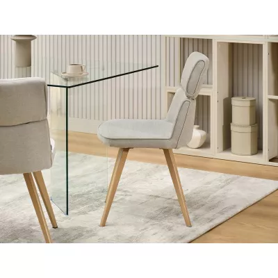 Stilvoller Esszimmerstuhl DANIJELA – Beige/Eiche