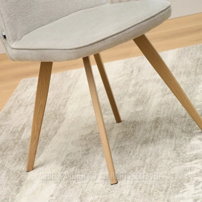 Stilvoller Esszimmerstuhl DANIJELA – Beige/Eiche