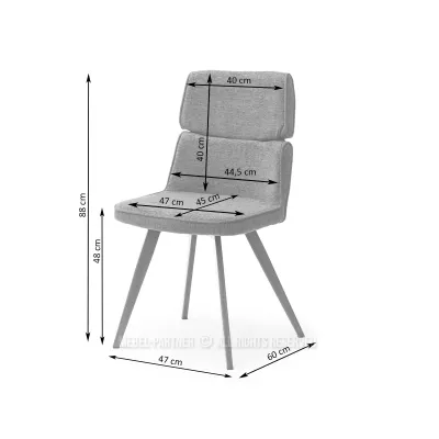 Stilvoller Esszimmerstuhl DANIJELA – Beige/Eiche