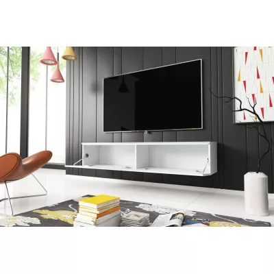 TV-Bank CERIEE 140 – weiß, weiß glänzend