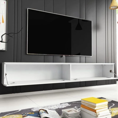 TV-Bank CERIEE 180 – weiß / weiß glänzend