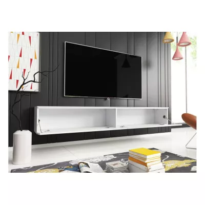 TV-Bank CERIEE 180 – weiß / weiß glänzend