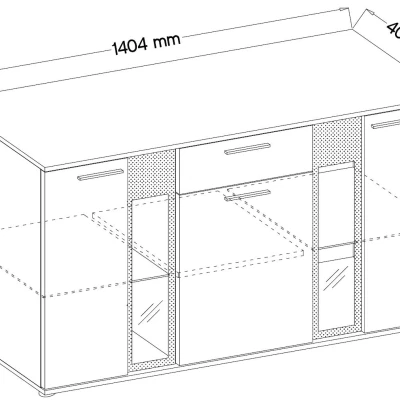 Kommode für das Wohnzimmer SANA – Sonoma-Eiche
