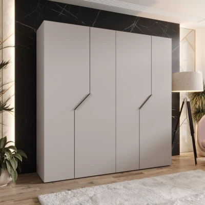 Viertüriger Kleiderschrank 200 cm ELIRA 1 - Kaschmir / Kaschmirgriffe
