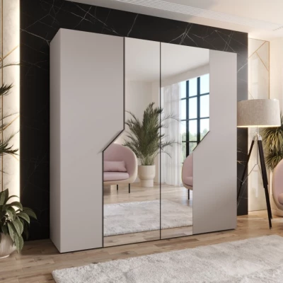 Spiegelschrank 200 cm ELIRA 2 - Kaschmir / Kaschmirgriffe