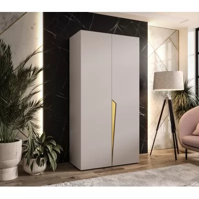 Kleiderschrank 100 cm SORAYA 1 - Kaschmir / goldener Griff