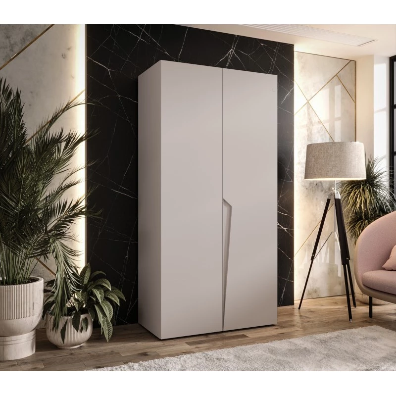 Kleiderschrank 100 cm SORAYA 1 - Kaschmir / Kaschmirgriff