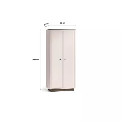 Kleiderschrank 92 cm ARLENA - Eiche / Kaschmir