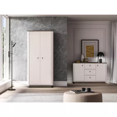 Kleiderschrank 92 cm ARLENA - Eiche / Kaschmir