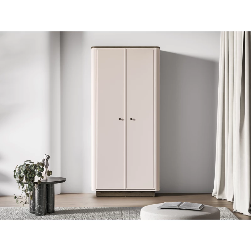Kleiderschrank 92 cm ARLENA - Eiche / Kaschmir