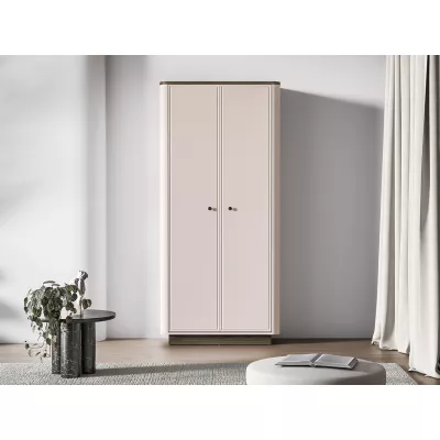 Kleiderschrank 92 cm ARLENA - Eiche / Kaschmir