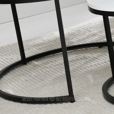 Couchtisch-Set JACEK – weiß/schwarz